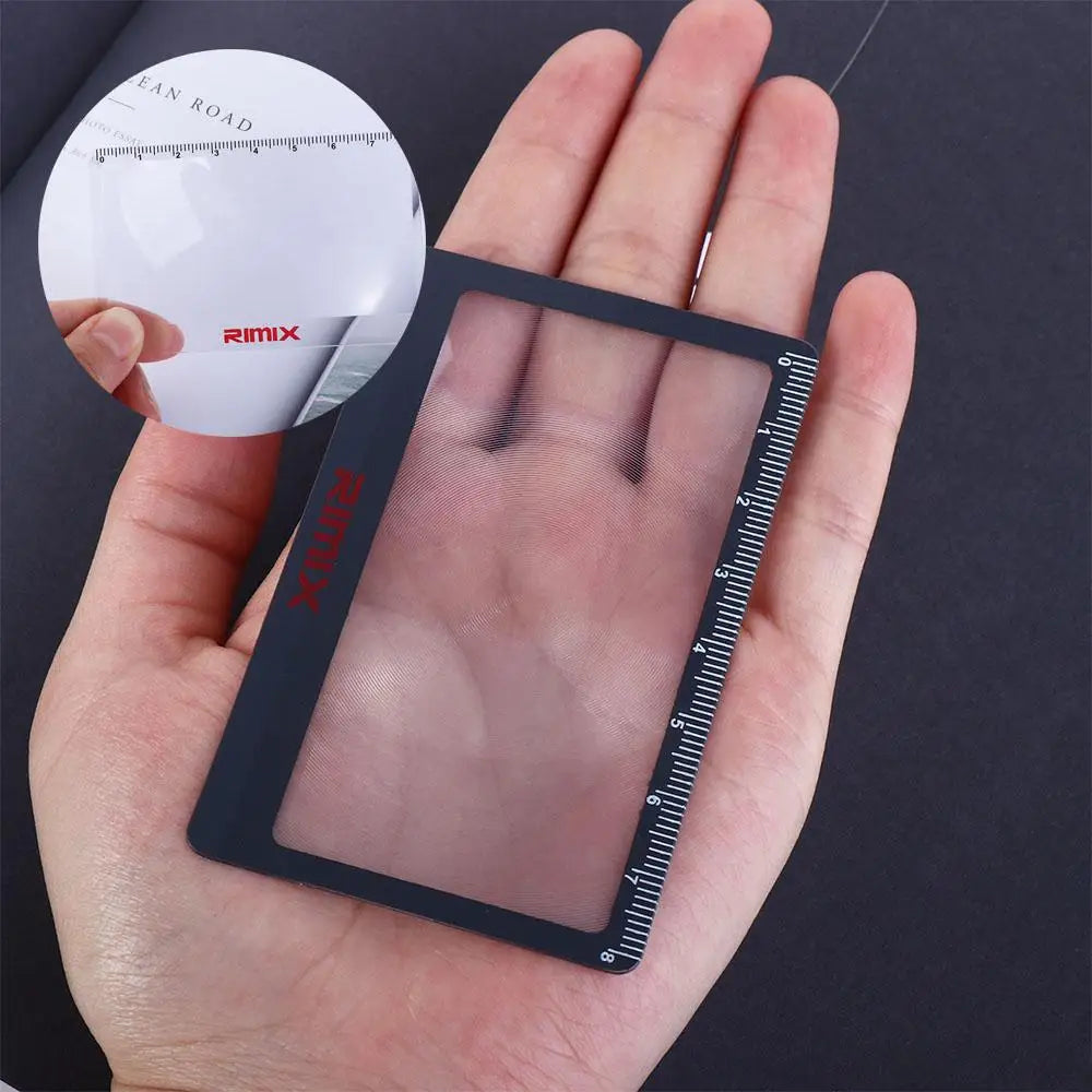 Magnifying Glass on hand with black background
